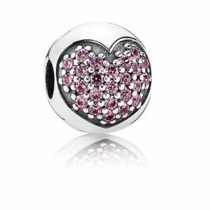 Pandora Pink Pave Heart Charm